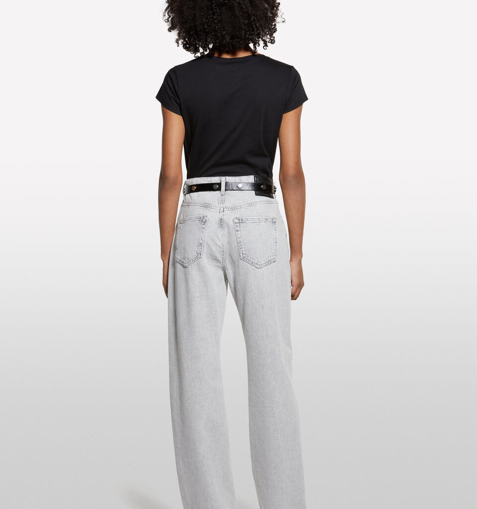 Jeans wide fit cinzento - jeans palazzo para mulher - Cinzento | Sisley image number 2